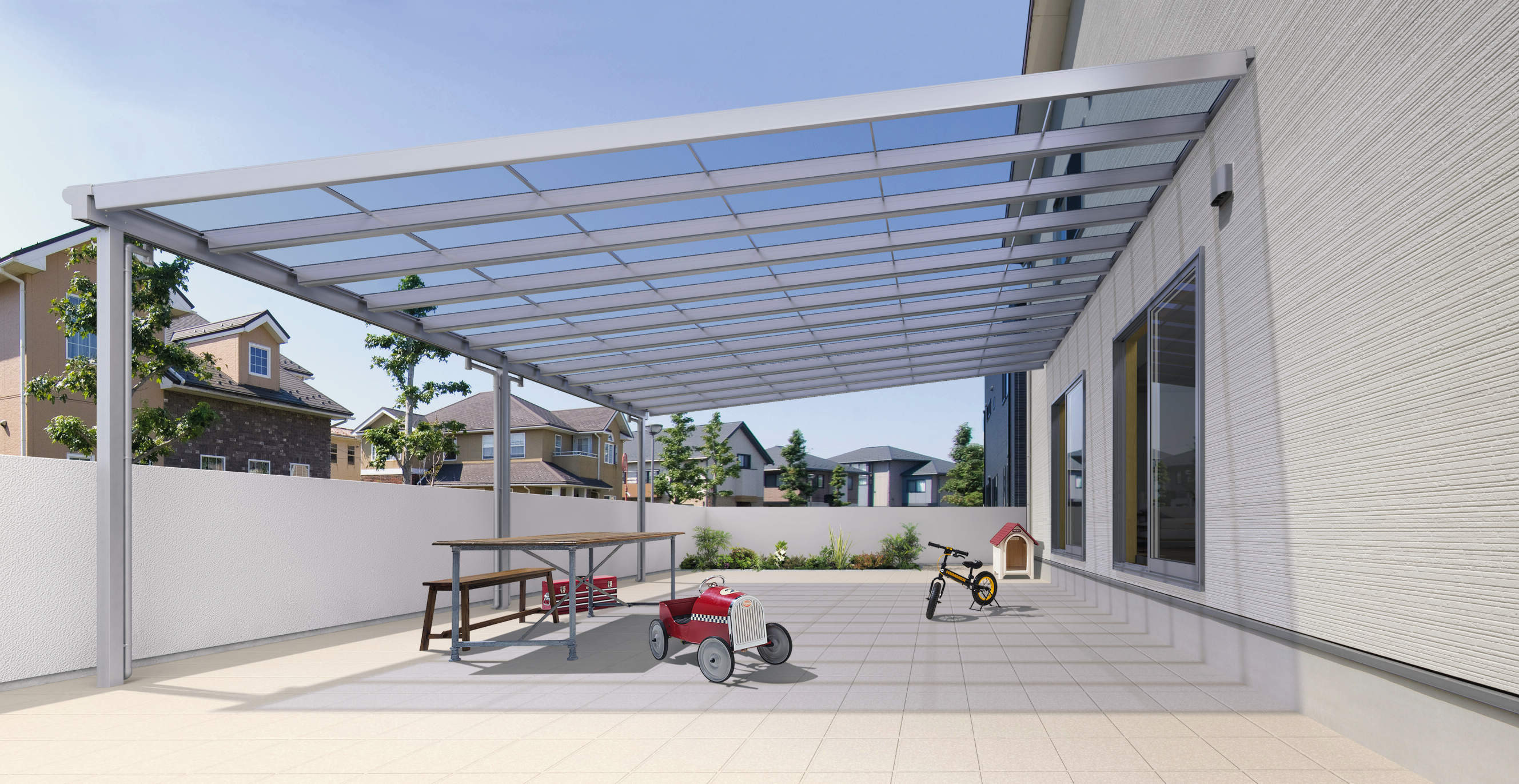 Revolu Japanese aluminum patio cover, image 2 of 7