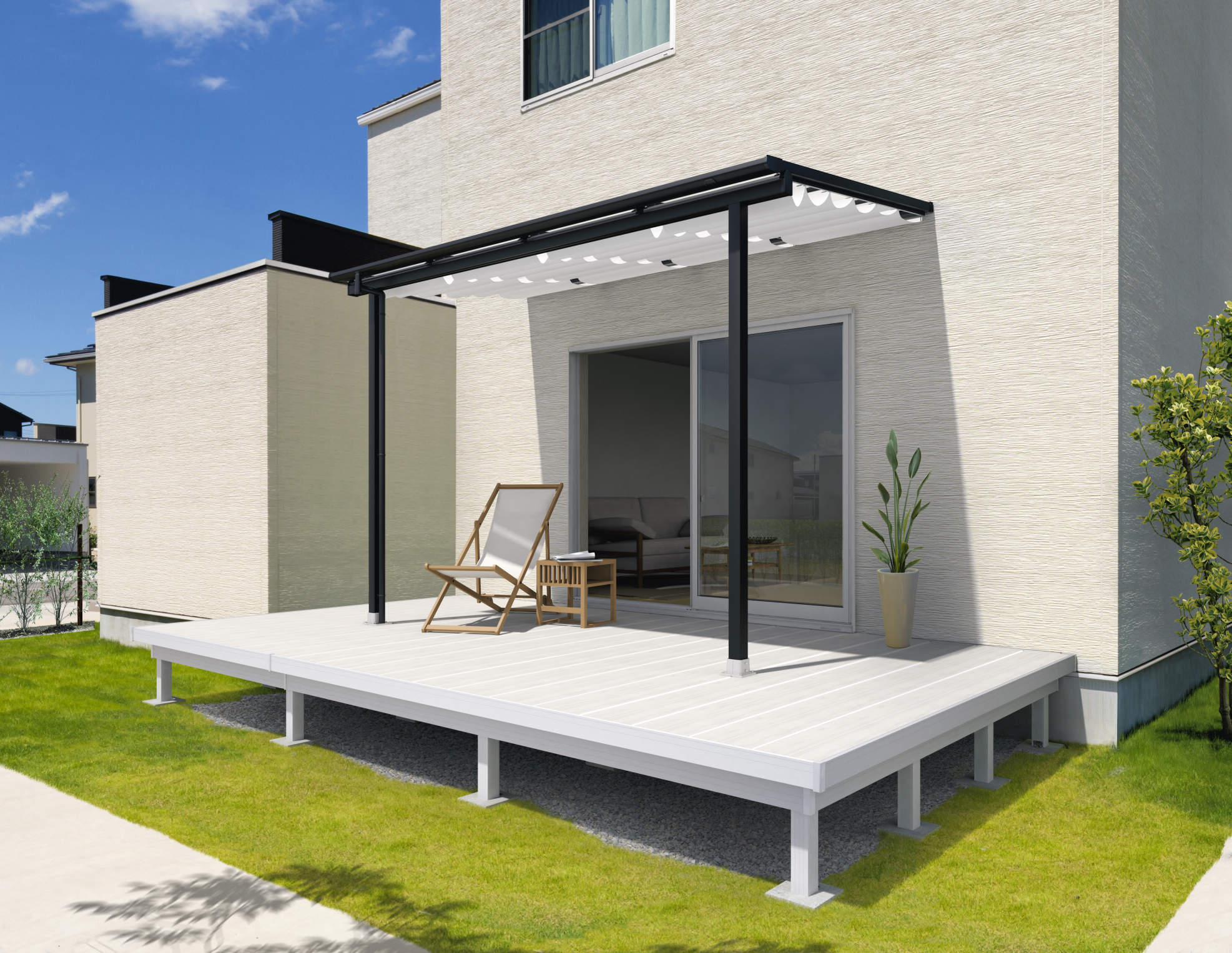 Revolu Japanese aluminum patio cover, image 3 of 7