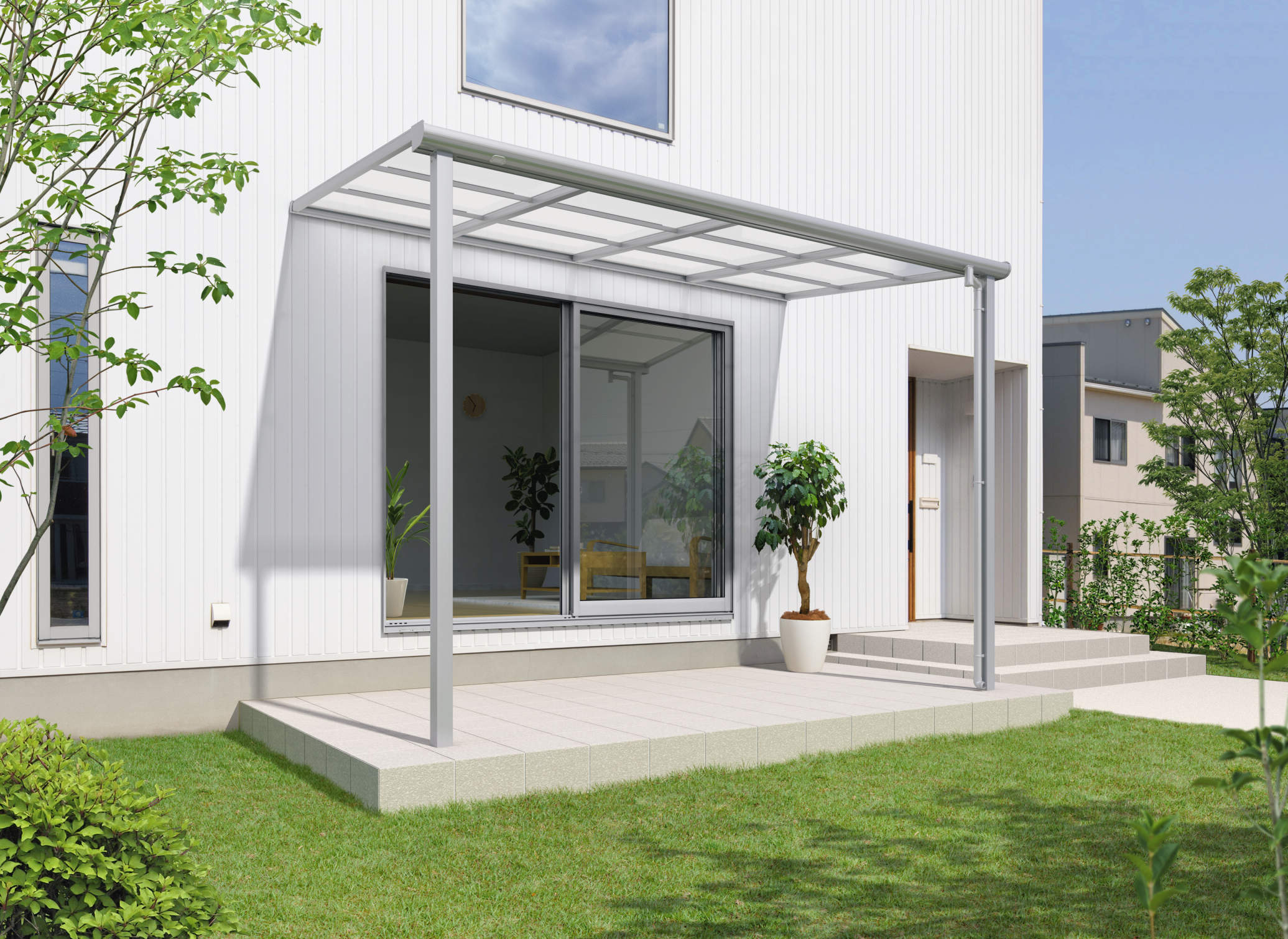 Revolu Japanese aluminum patio cover, image 6 of 7